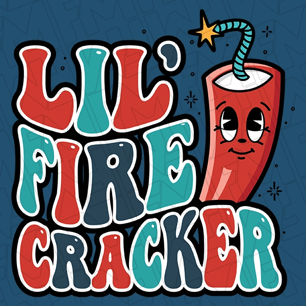 Lil\' Firecracker Kids Patriotic DTF Transfer | Patriotic Direct-to-Film | 0265