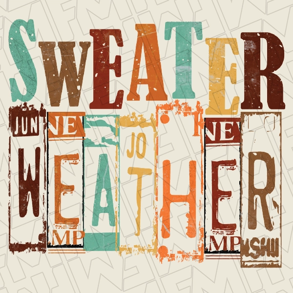 Sweater Weather Fall DTF Transfer | Fall Direct-to-Film | 0290