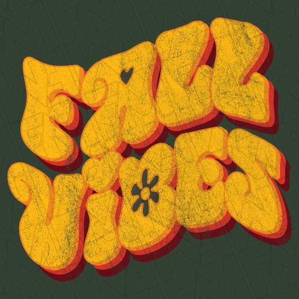Fall Vibes Retro Wavy Text DTF Transfer | Fall Direct-to-Film | 0270