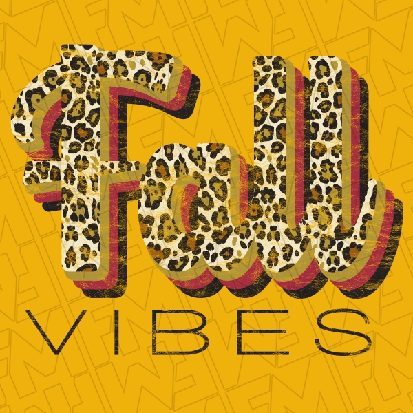 Fall Vibes Leopard DTF Transfer | Fall Direct-to-Film | 0269