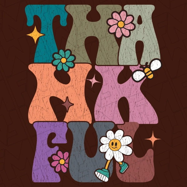 Thankful Retro Fall DTF Transfer | Fall Direct-to-Film | 0291