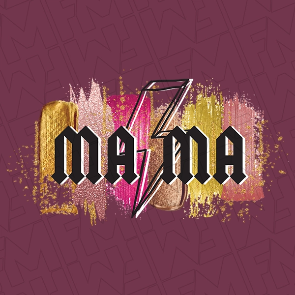 MAMA Metallic Glitter Brush Strokes Trendy Mothers Day DTF Transfer  Mothers Day Directto_Film  0422