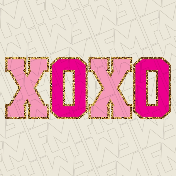XOXO Faux Glitter Kids Valentines DTF Transfer  Valentines Directto-Film  0424