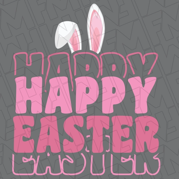 Happy Easter Bunny Ears Easter DTF Transfer  Easter Directto-film  0483
