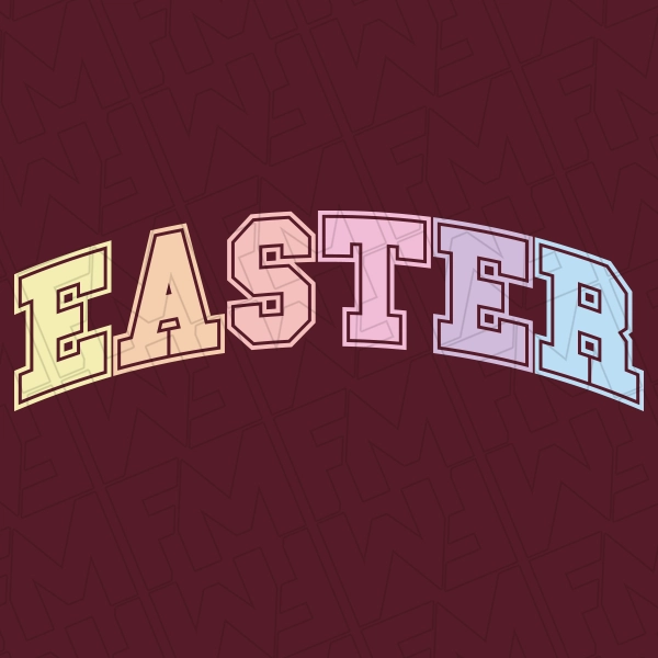 Easter Collegiate Arch Easter DTF Transfer  Easter Directto-film  0489