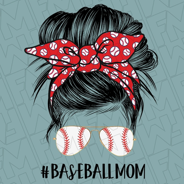 MomLife Messy Bun Baseball Mom Mothers Day DTF Transfer  Mothers Day Directto-Film  0128