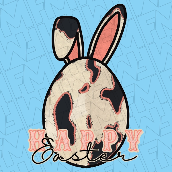 Happy Easter Animal Print Easter Egg DTF Transfer 0093