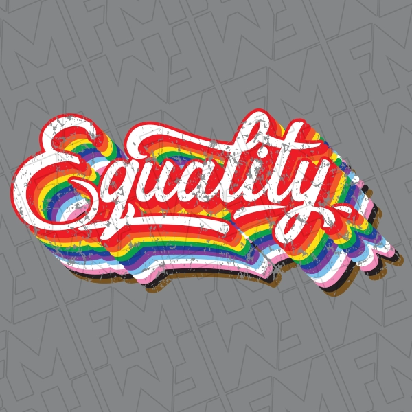 Equality Inclusive Drop Shadow LGBTQ Pride DTF Transfer 0535