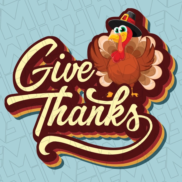 Give Thanks Turkey Thanksgiving DTF Transfer Thanksgiving Directto-Film  0542