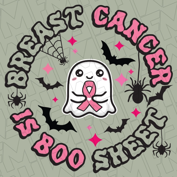 Breast Cancer is Boo Sheet DTF Transfer Breast Cancer Awareness Month Directto-Film 0556