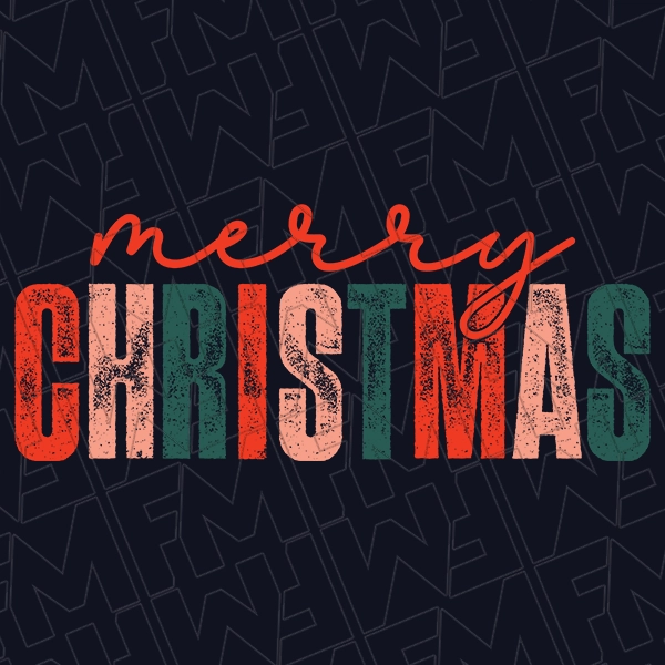 Merry Christmas Multicolor Christmas DTF Transfer  Christmas Directto-Film  0356