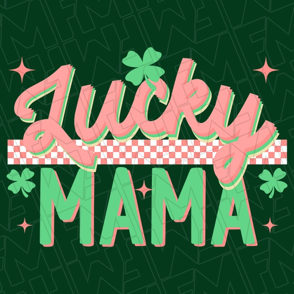 Lucky Mama Mommy  Me St Patricks Day DTF Transfer  St Patricks Day Direct to Film - 0015