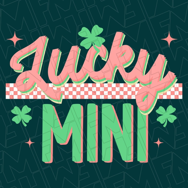 Lucky Mini Mommy  Me St Patricks Day Kids DTF Transfer  St Patricks Day Direct to Film - 0016