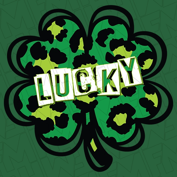 Lucky Leopard Four Leaf Clover St Patricks Day DTF Transfer  St Patricks Day Direct to Film - 0031