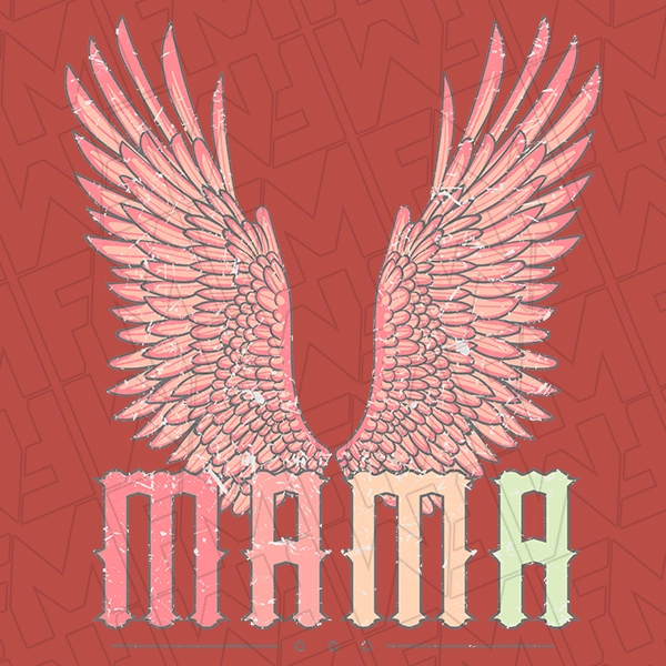 Rocker Mama Wings Mothers Day DTF Transfer  Mothers Day Directto-Film  0118