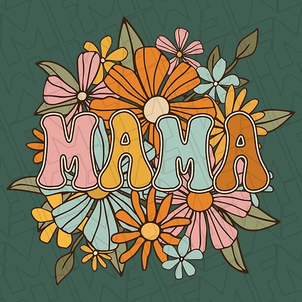 Boho Mama Flowers Mothers Day DTF Transfer  Mothers Day Directto-Film  0141