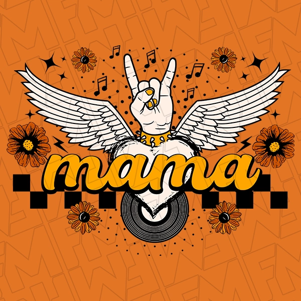 Rock N Roll Mama Mothers Day DTF Transfer  Mothers Day Directto-Film  0142