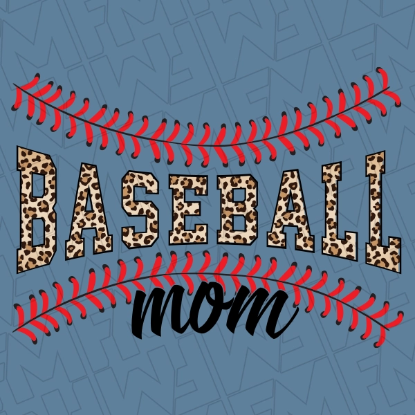 Leopard Baseball Mom Stitches Mothers Day DTF Transfer  Mothers Day Directto-Film  0145
