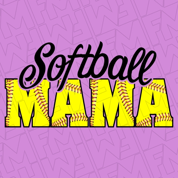 Softball Mama DTF transfer Mothers Day Direct to Film  0612