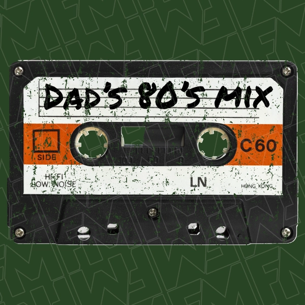 Dads 80s Mix Tape DTF Transfer  Fathers Day Direct to Film  0622