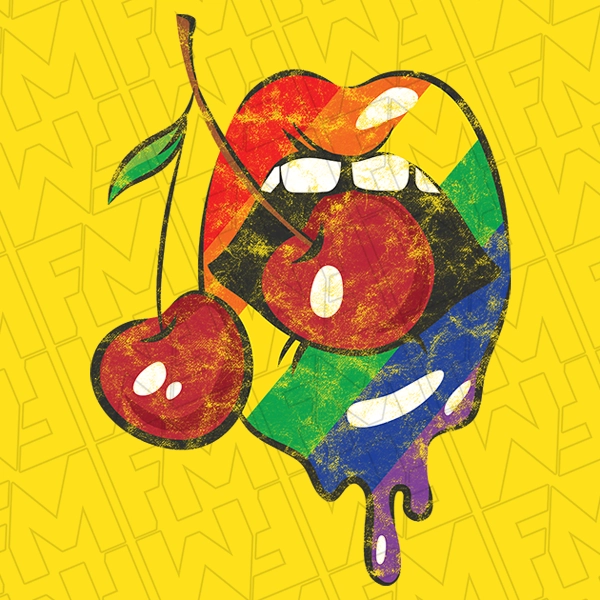 Rainbow Cherry Lips LGBTQ Pride DTF Transfer  Trendy Directto-Film  0259