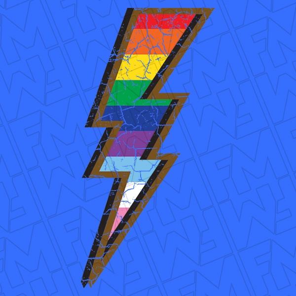 Rainbow Inclusive Lightening Bolt LGBTQ Pride DTF Transfer  Trendy Directto-Film  0534