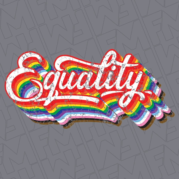 Equality Inclusive Drop Shadow LGBTQ Pride DTF Transfer  Trendy Directto-Film  0535