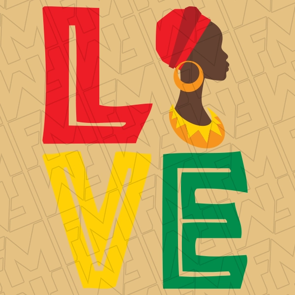 Love African Woman DTF Transfer  Juneteenth Direct to Film  0454