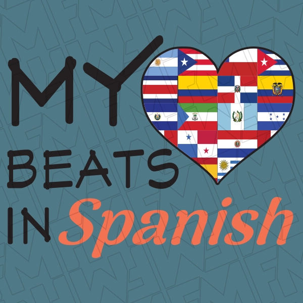 My Heart Beats in Spanish DTF Transfer   LatinHispanic Awareness Month Direct to Film  0562