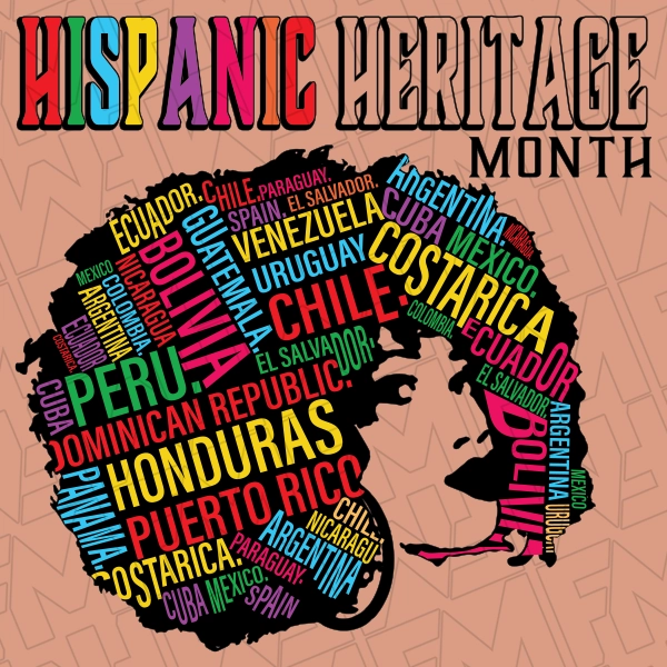 Afro Latina Hispanic Heritage Month DTF Transfer   LatinHispanic Awareness Month Direct to Film  0565